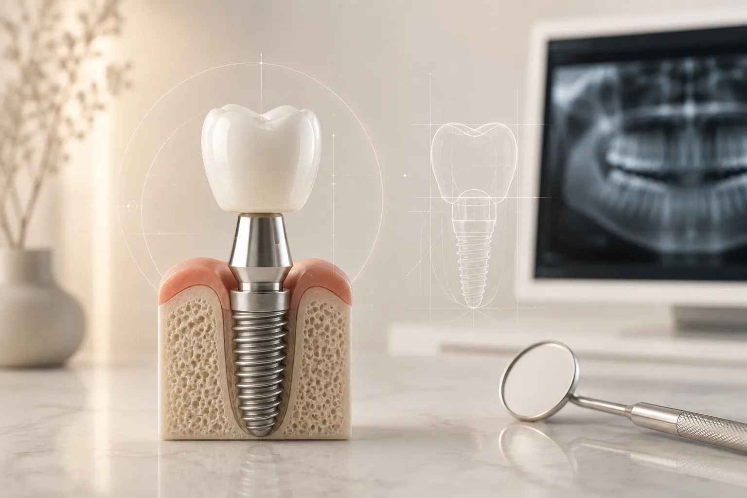 Modelo de implante dental